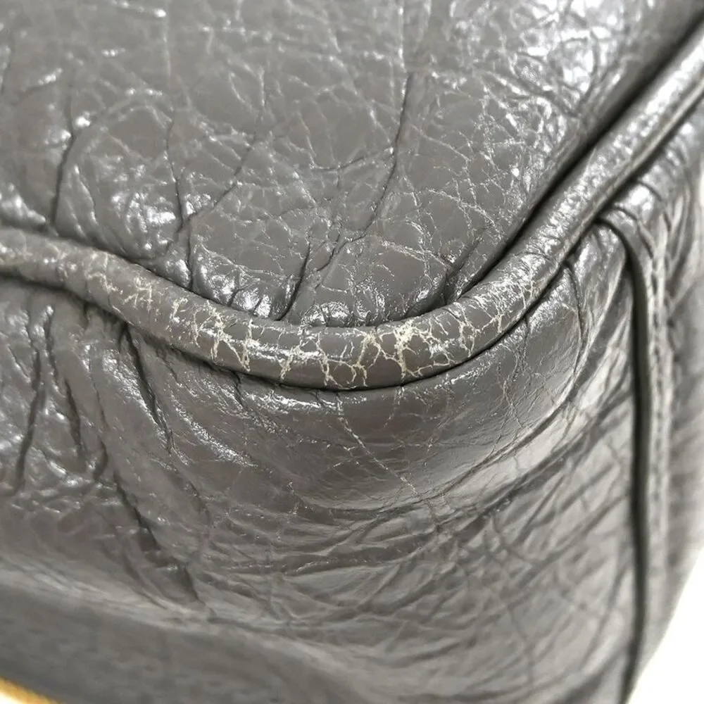 Balenciaga Blanket Square Bag Leather Gray Leather Handbag - Picture 6 of 10